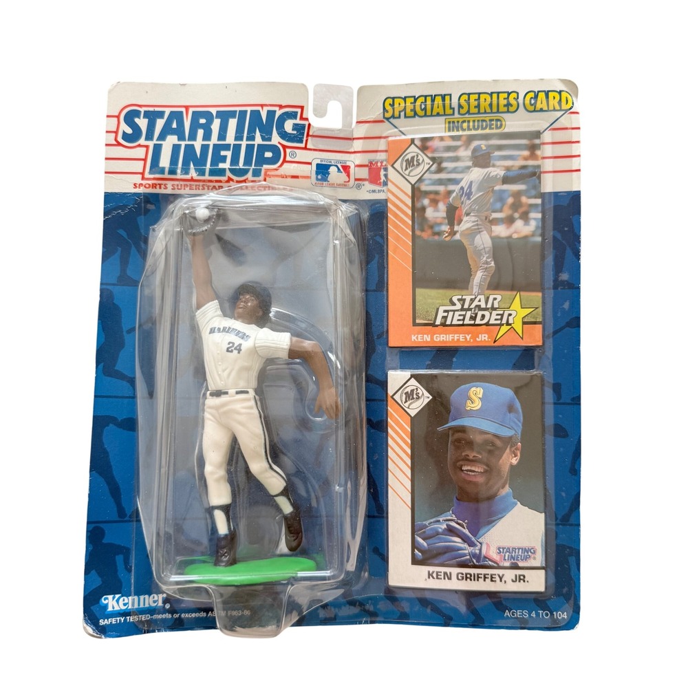 Kenner Starting Lineup 1993 Ken Griffey Jr Seattle Mariners Blue Orange Cards